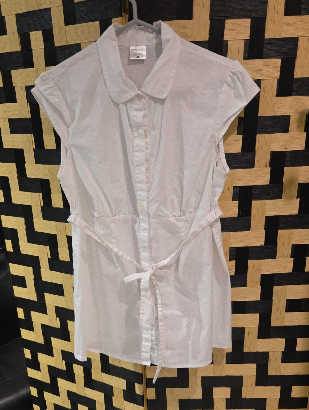 Motherhood White Maternity Button-Up Top